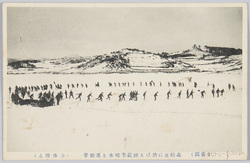  (盛岡)高松池に於ける師範学校氷上運動会 (全体滑走) / (Morioka) Normal School Ice Sports Meeting on the Takamatsu Pond (Skating by All Students) image