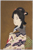 [扇を持つ和装女性]/[Woman in Kimono Holding a Fan] image
