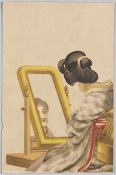 鏡を見る女性 / Woman Looking in the Mirror image