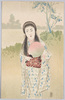 [団扇を持つ和装女性]/[Woman in Kimono Holding a Fan] image