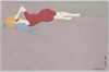 波打ち際で横たわる女性/Woman Lying on the Beach image