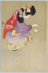 手まりをつく女性 / Woman Playing With a Temari image