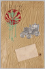 年賀状　車に乗る鼠 (封書貼付)/New Year's Card, Mice Riding a Car (With Small Envelope Attached) image