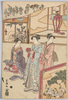遊女の遊び　かるた (三枚続・右)/Prostitutes Playing, Karuta (Triptych, Right) image
