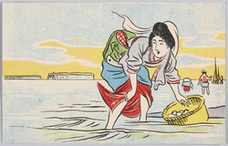 潮干狩り (すかし絵) / Shell-gathering (Transparent Painting) image