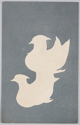 シルエット つがいの鴛鴦 (すかし絵) / Silhouette, Pair of Mandarin Ducks (Transparent Painting) image