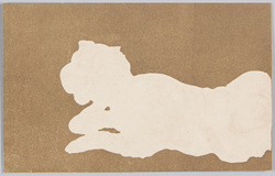 シルエット 横たわる女性 (すかし絵) / Silhouette, Woman Lying Down (Transparent Painting) image