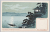 石山寺秋月　透影はかき/The Autumn Moon Over Ishiyamadera Temple, Translucent Postcard image