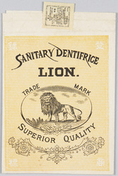 SANITARY DENTIFRICE LION.  image