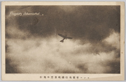 コレル単葉飛行機晩景雲中飛行 / Correll Monoplane Flying in the Clouds at Night image