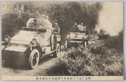 戦場に於ける活動中の仏国装甲自動車隊 / French Armored Car Unit in Action on the Battlefield image