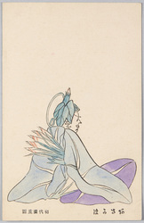 あさかほ なり平 (六歌仙) 初代広重図 / Morning Glory, Ariwara no Narihira (One of the Rokkasen, Six Famous Poets of the Heian Period), Painted by Hiroshige I image