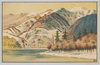 雪山と湖/Snow-Covered Mountain and Lake image