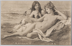 「思貝　エヌ・エー・ローランス氏 (仏)」 / Two Nudes with Seashells by Emma ​​A. Lowrance (France)  image