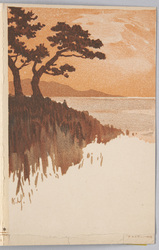 湖畔夕景(「ハガキ文学」附録) / Evening View of a Lakeside (Supplement to "Hagaki Bungaku") image