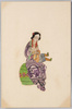 中国貼り絵 授乳図/Chinese Collage: Picture of a Nursing Mother image