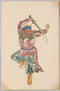 中国貼り絵 京劇 剣舞/Chinese Collage: Sword Dance in Beijing Opera image