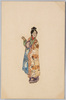 中国貼り絵 女子立像/Chinese Collage: Standing Woman image