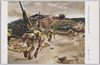 小磯良平画　香港黄泥涌高射砲陣地奪取/Capture of the Antiaircraft Emplacement in Wong Nai Chung, Hong Kong, by koisho Ryōhei image