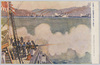 旅順港口ニテ敵旗艦我水雷ノ為メニ轟沈ス/Enemy Flagship Sinks Instantly Due to Japanese Torpedoes at the Entrance of Port Arthur image