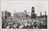 (昭和5年3月　帝都復興式典祭記念)　日本橋の奉祝塔の光景/(Commemoration of the Ceremonial Festival for the Capital Reconstruction in March 1930) Scene of the Celebration Towers on the Nihombashi Bridge image