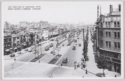 (東京名所)街区整然たる昭和通りの盛観 / (Famous Views of Tokyo) Magnificent Sight of the Showadori Street with Well-Ordered Blocks image