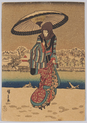 雪中美人図 歌川広重画 / Picture of a Beauty in the Snow, Artist: Utagawa Hiroshige image