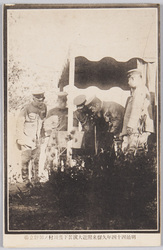 明治四十四年久留米附近大演習下広川村ノ御野立 / Grand Maneuvers near Kurume in 1911: Imperial Resting Place in the Open Air in Shimohirokawamura image