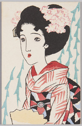 竹久夢二木版絵はがき / Picture Postcard of Wood-Block Print by Takehisa Yumeji image
