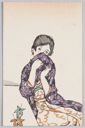 竹久夢二木版絵はがき / Picture Postcard of Wood-Block Print by Takehisa Yumeji image