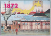 1872年東京横浜蒸気機関車錦絵　1972年東海道・山陽新幹線　変化絵葉書/Nishiki-e of the Tokyo-Yokohama Steam Locomotive in 1872, Tokaido and Sanyo Shinkansen in 1972, Moving Picture Postcard image