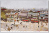 東京上野公園全景(其一)　上野停留場より浅草方面遠望/Panoramic View of Shinobazu Pond, Ueno Park (Part 1), Distant View Toward Asakusa From Ueno Station image