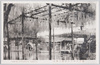 亀戸天神の太鼓橋と藤花　VIEW OF WISTARIA AT KAMEDO/Arched Bridge and Wisterias at Kameido Tenjin Shrine image