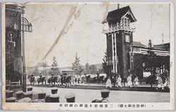 (御即位御大礼)二重橋前を進御の御羽車 / Enthronement Ceremony, Ohaguruma(Portable Shrine Transporting a Sacred Object) Advancing in Front of Nijūbashi Bridge image