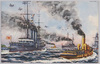 われらの大艦隊　万歳の声に送られて出発する練習艦隊/Our Great Fleet, Training Fleet is Sent Off to a Chorus of Banzai image