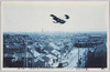 空中之壮観　モーリスファルマン飛行機　帝都之空ニ雄飛ス/Aerial Spectacle, Maurice Farman Airplane Flying High in the Skies of the Imperial Capital image