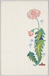草花文付はがき / Postcard With Floral Pattern image