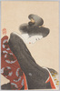 中山秋湖画　うつむく和装の女/Painted by Shūko Nakayama, A Woman in a Kimono  image