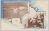 戦役紀念　我巡洋艦ノ陸上砲撃/Postcards Commemorating the Military Campaign, a Japanese Cruiser Firing Towards the Shore image