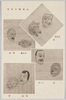 神楽殿天井絵　大癋見・狐・小木悪・頼政・嘯・三ヶ月・喝食・鳶/Ceiling Paint of Kaguraden , Ōpeshimi (Noh Play Mask), Kitsune (Fox), Kobuaku (Kyōgen Play Mask), Yorimasa (Kyōgen Play Mask), Usobuki (Kyōgen Play Mask), Kasshiki (Noh Play Mask), Tobi (Noh Play Mask) image