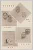 神楽殿天井絵　髭小尉・姥・小木悪・般若・黒式・黒髭・孫次郎/The Painted Ceiling of Kaguraden, Higekojō (Noh Play Mask), Uba (Noh Play Mask), Kobuaku (Kyōgen Play Mask), Hannya (Noh Play Mask), Kokushiki (Noh Play Mask), Kurohige (Noh Play Mask), Magojirō (Noh Play Mask) image