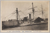 商船学校明治丸陸上ニ吹上ラル/Merchant Marine School's Ship, Meijimaru, Blown Inland  image