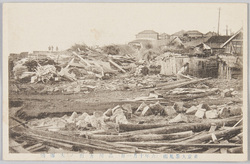 東京大暴風雨(六年十月一日)品川方面ノ大海嘯 / Raging Rainstorm in Tokyo (October 1st, 1917) Great Storm Surge in the Shinagawa District image