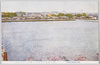 観月橋及不忍池より本郷方面の遠望/View of the Hongō Area As Seen from Kangetsukyobashi Bridge and Shinobazu Pond image