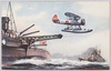 われ等の大艦隊　カタパルトで飛行機を射ち出す/Japanese Fleet, Fighter Plane Catapulted from an Aircraft Carrier image