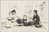 おことさんの一日　10　家に帰り女中の給仕を受ける/One Day in the Life of Okoto-san 10, Coming Home and Being Served by a Maid image
