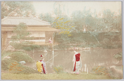 庭園と和服女性 / Japanese Garden and Women in Kimono image