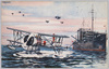 水上機母艦を離れる飛行機/Seaplane Taking off From an Seaplane Carrier  image