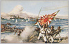弾雨を冒して敵前に上陸/Japanese Naval Landing Forces under Fire during Landing Operation image