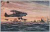敵の主力艦に魚雷を放つ雷撃機/Torpedo Bomber Firing a Torpedo at an Enemy Ship image
